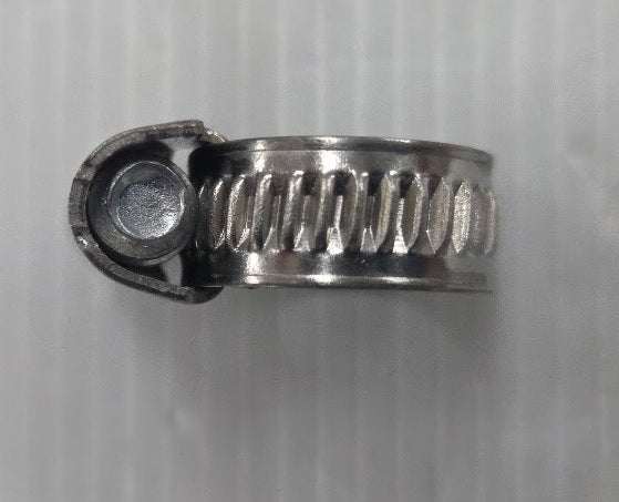 Hose Clamp - 10-16mm Stainless Steel 304 - Solid Band - 7mm Nut