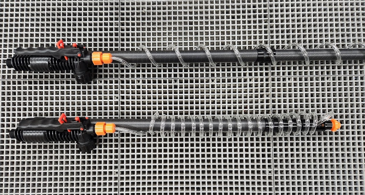 HD carbon fiber spray telescope with external hose coil (2-4 ft) New for 2025!