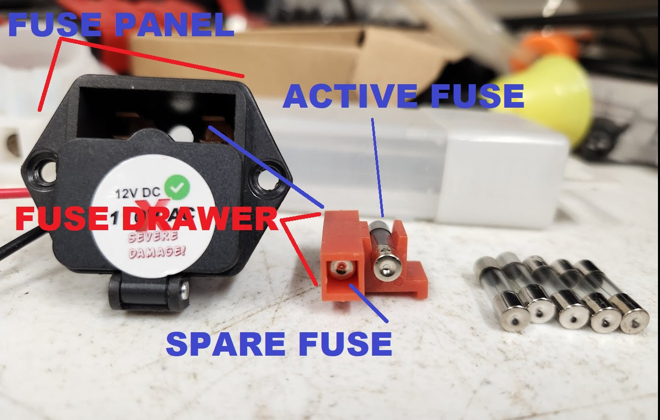Replacement Mini Fuses for M4 Charge Panel 20x5mm (See Warning)