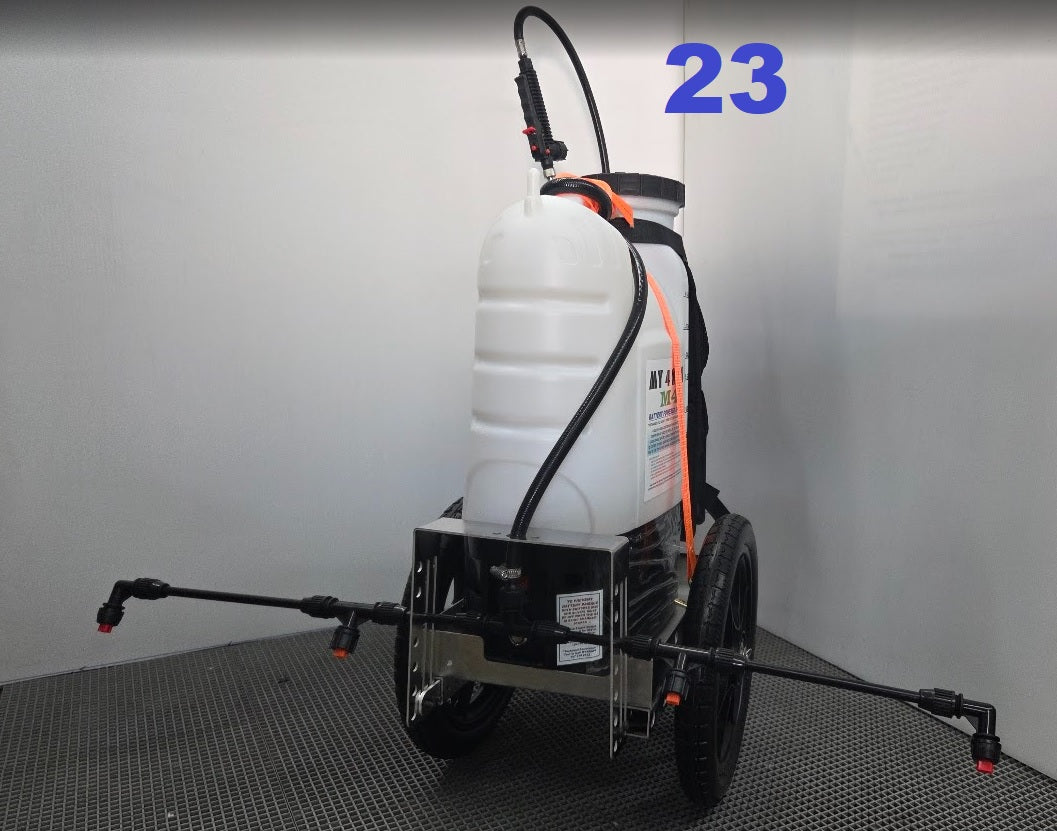 garden sprayer cart Stainless Steel Pull Cart with Optional Boom Sprayer Upgrade Stainless Steel Cart + Boom Sprayer Kit (Bracket, Hose Assy, Wireless Kit)
