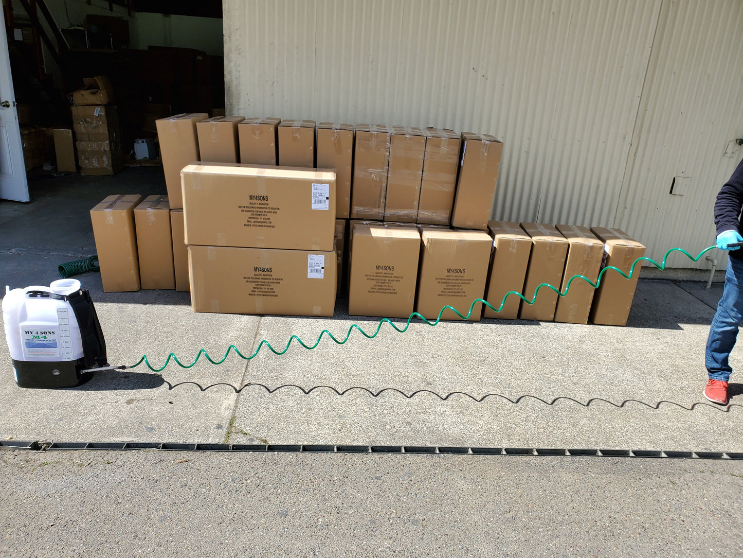 Super Compact Coiled Green Hose (air hose style)
