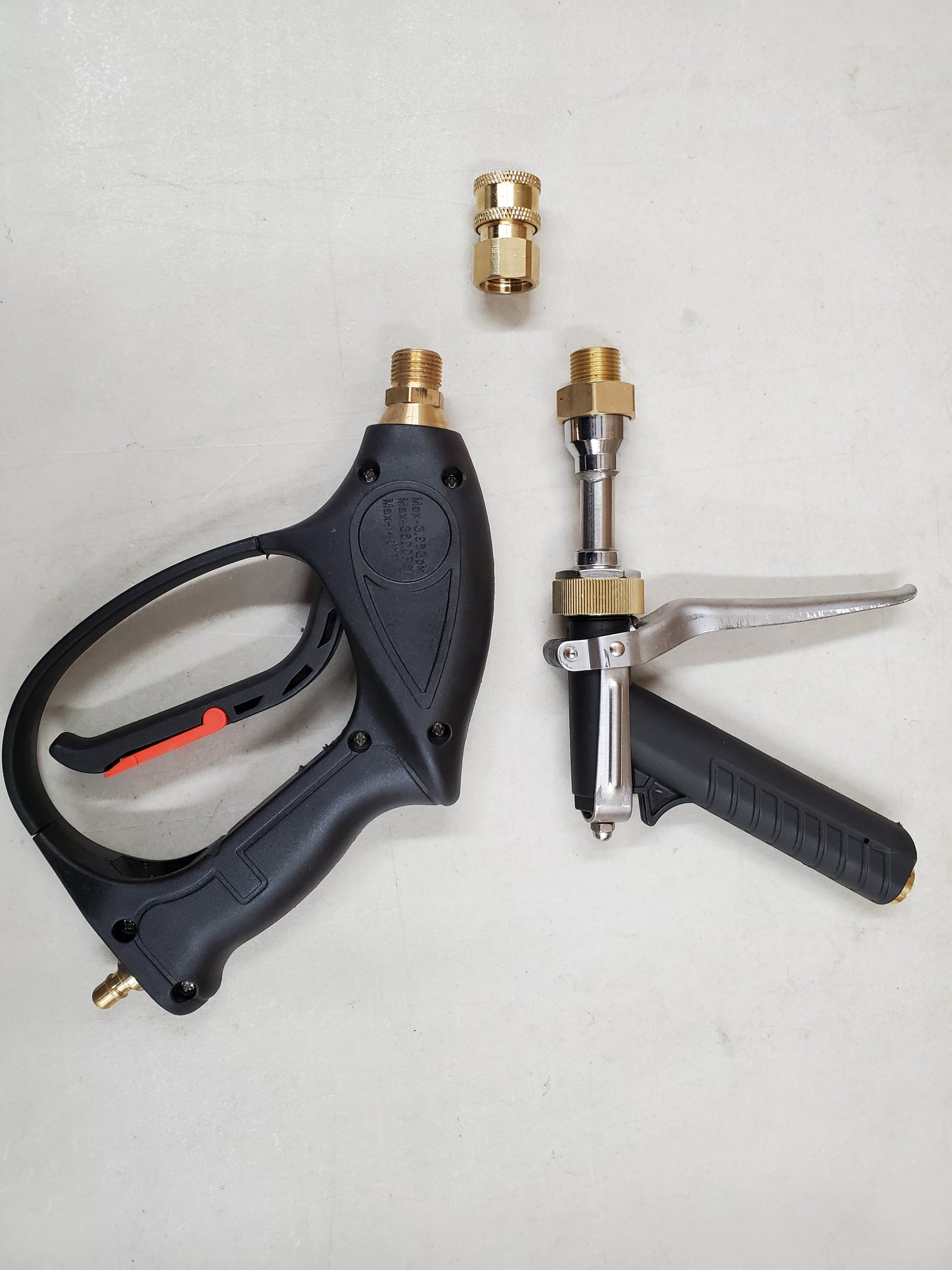 Quick Connect Female 1/4" to Female M18x1.5 Brass (Fits Pistol Barrels)