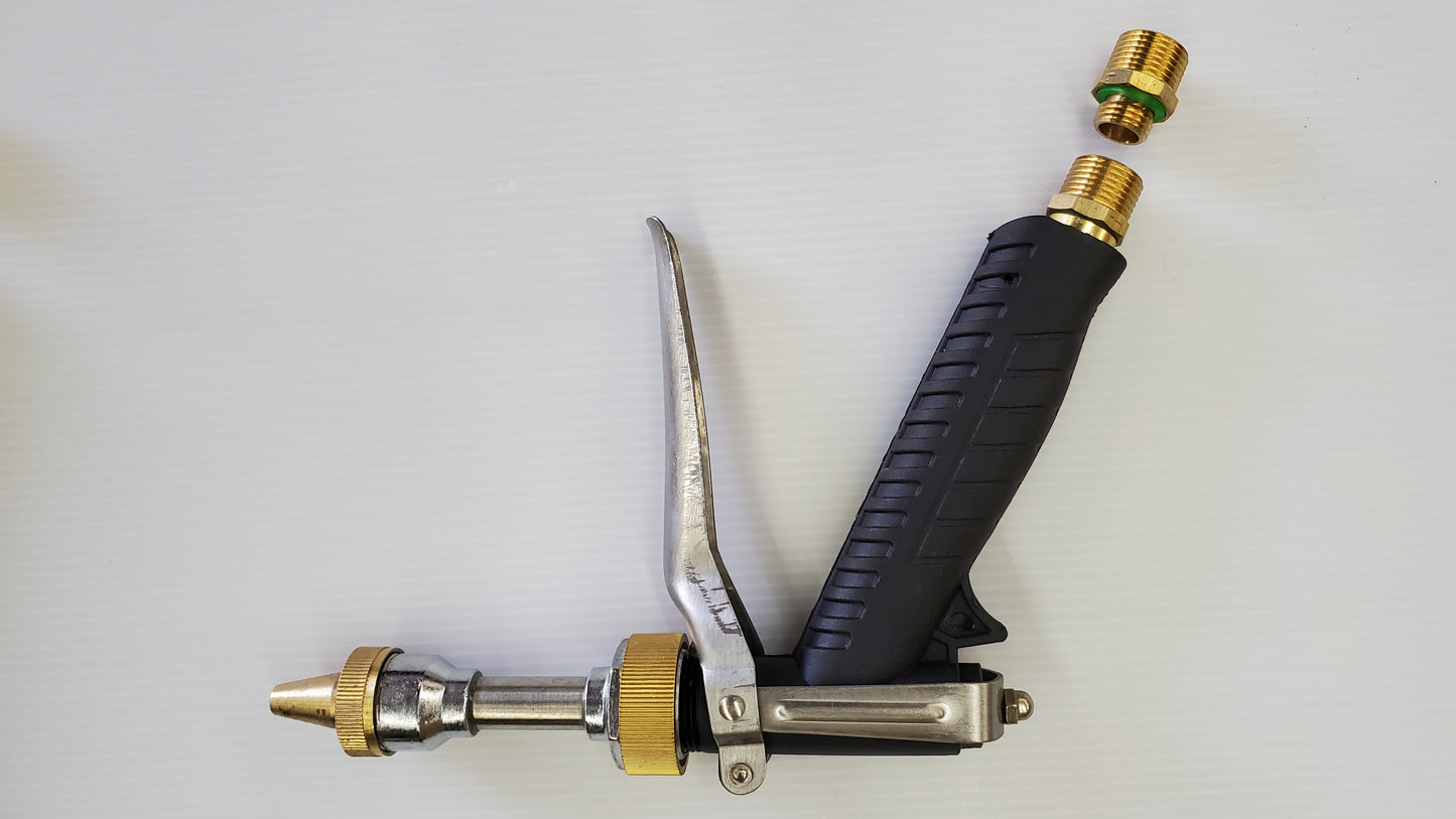 BRASS MALE-MALE ADAPTER FOR PISTOL HANDLE AND ACID WAND
