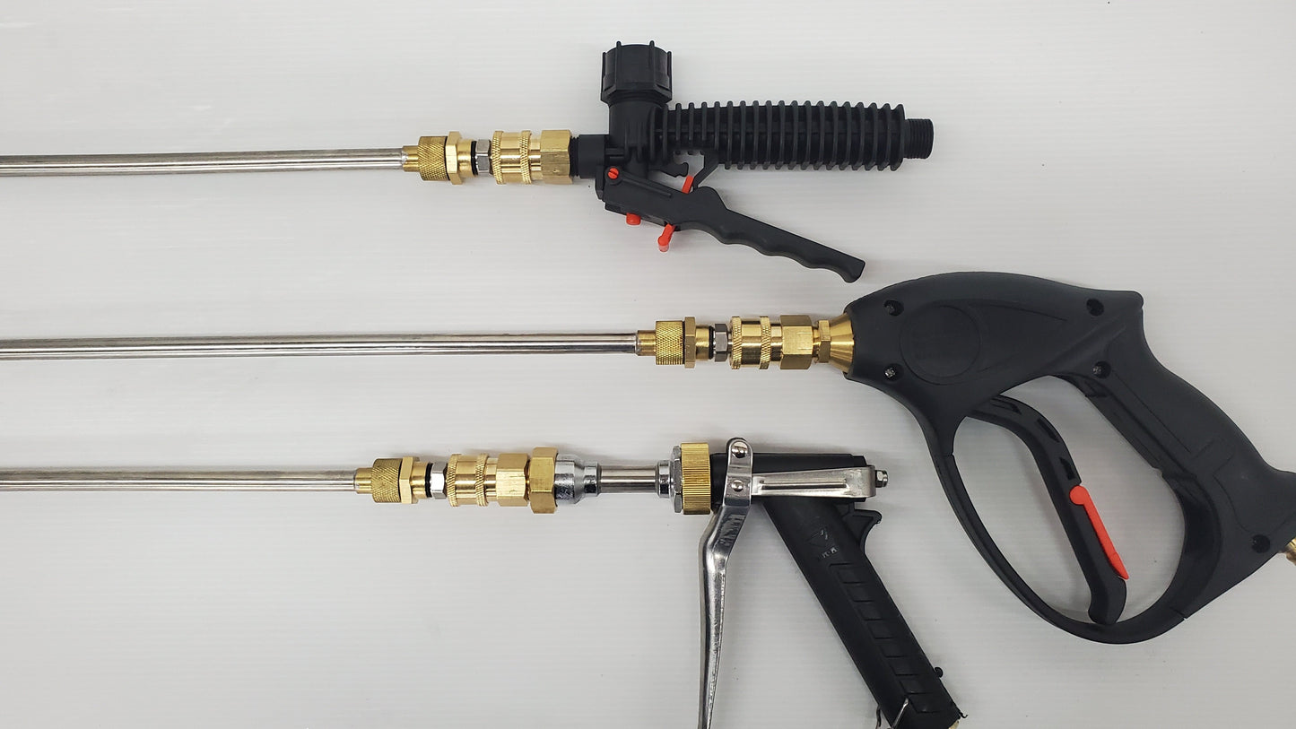 Stainless steel wand to pistol 1/4" quick release