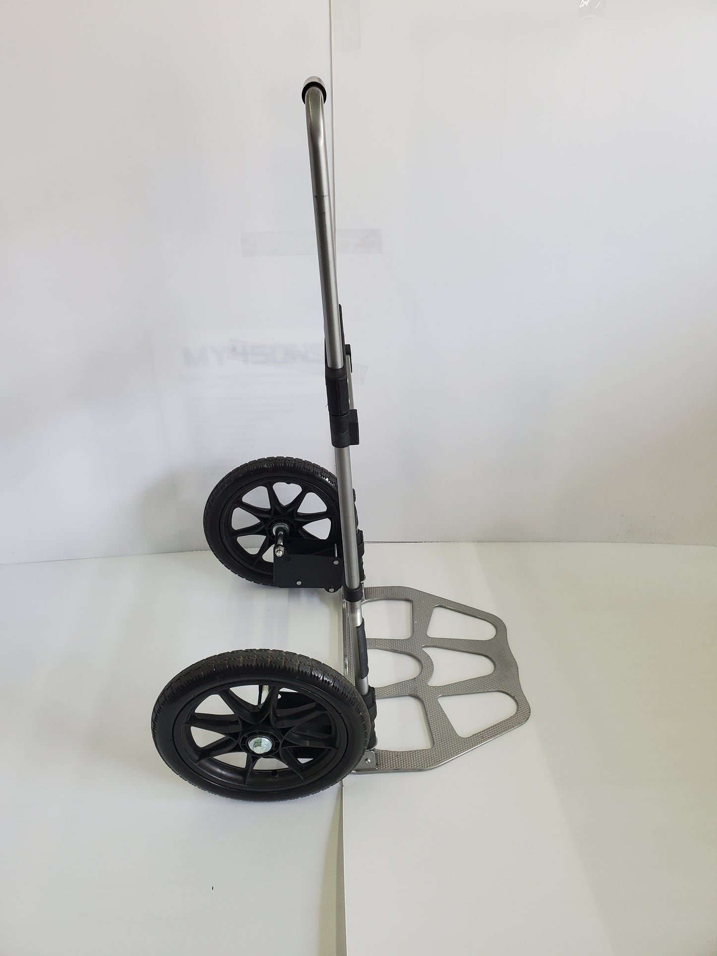CART WITH MONSTER WHEELS Heavy Duty Super Compact Folding Hand Truck With 14inch Double Sealed Bearing Wheels (Does Not Include M4 Backpack Sprayer)