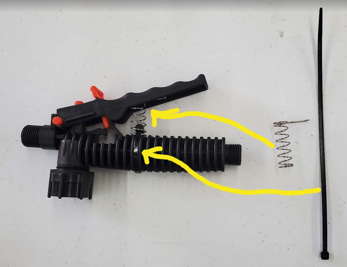 Valve Handle Spring (External) with Cabletie (Corrosion "Proof") Not Installed