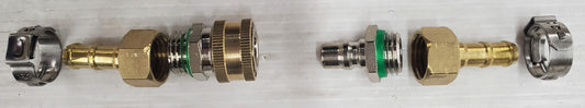 Stainless/Brass Quick Release Kit for .25"-.34" ID Hose