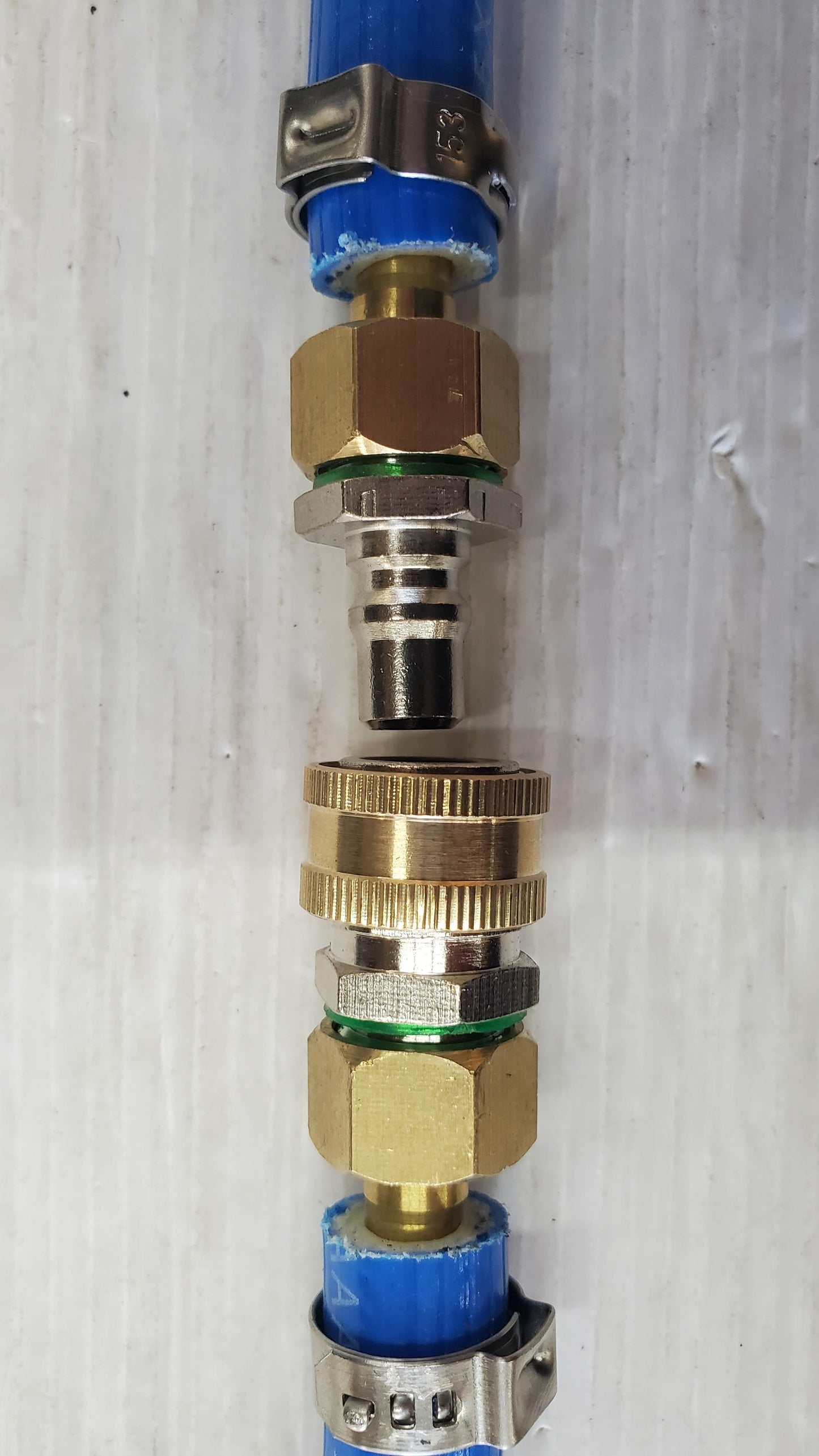 Stainless/Brass Quick Release Kit for .25"-.34" ID Hose