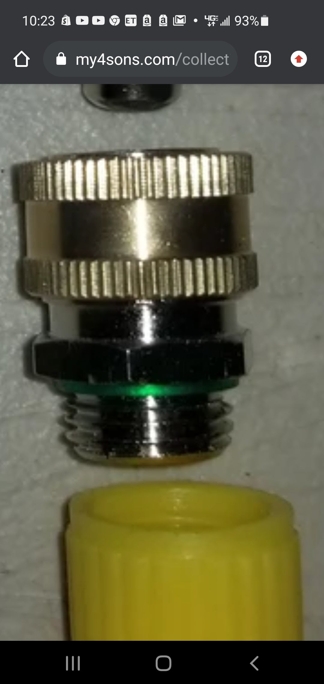 Mini brass female quick release with M14 male threads