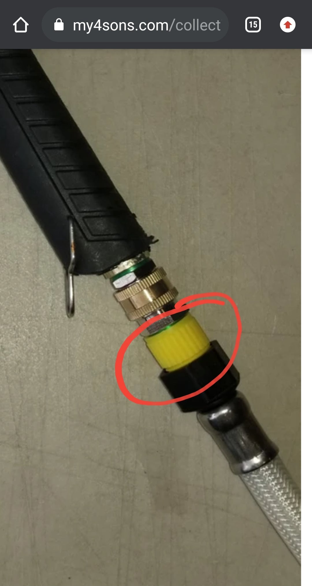 Male M18 to Female M14 Yellow Nylon Adapter