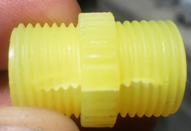 Short Double Male M18 Nylon Adapter