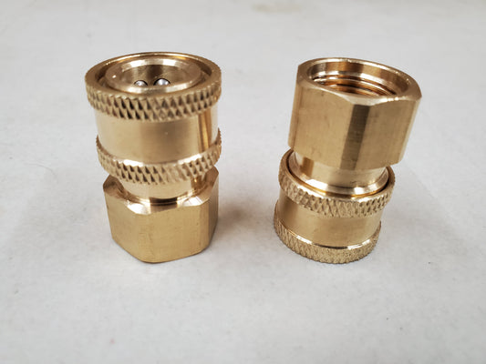 Brass Female Quick Release M18x1.5 qty 1 (Fits on the end of the pistol)