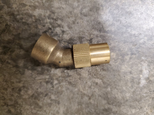 Adjustable brass nozzle angled