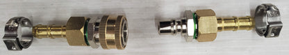 Stainless/Brass Quick Release Kit for .25"-.34" ID Hose