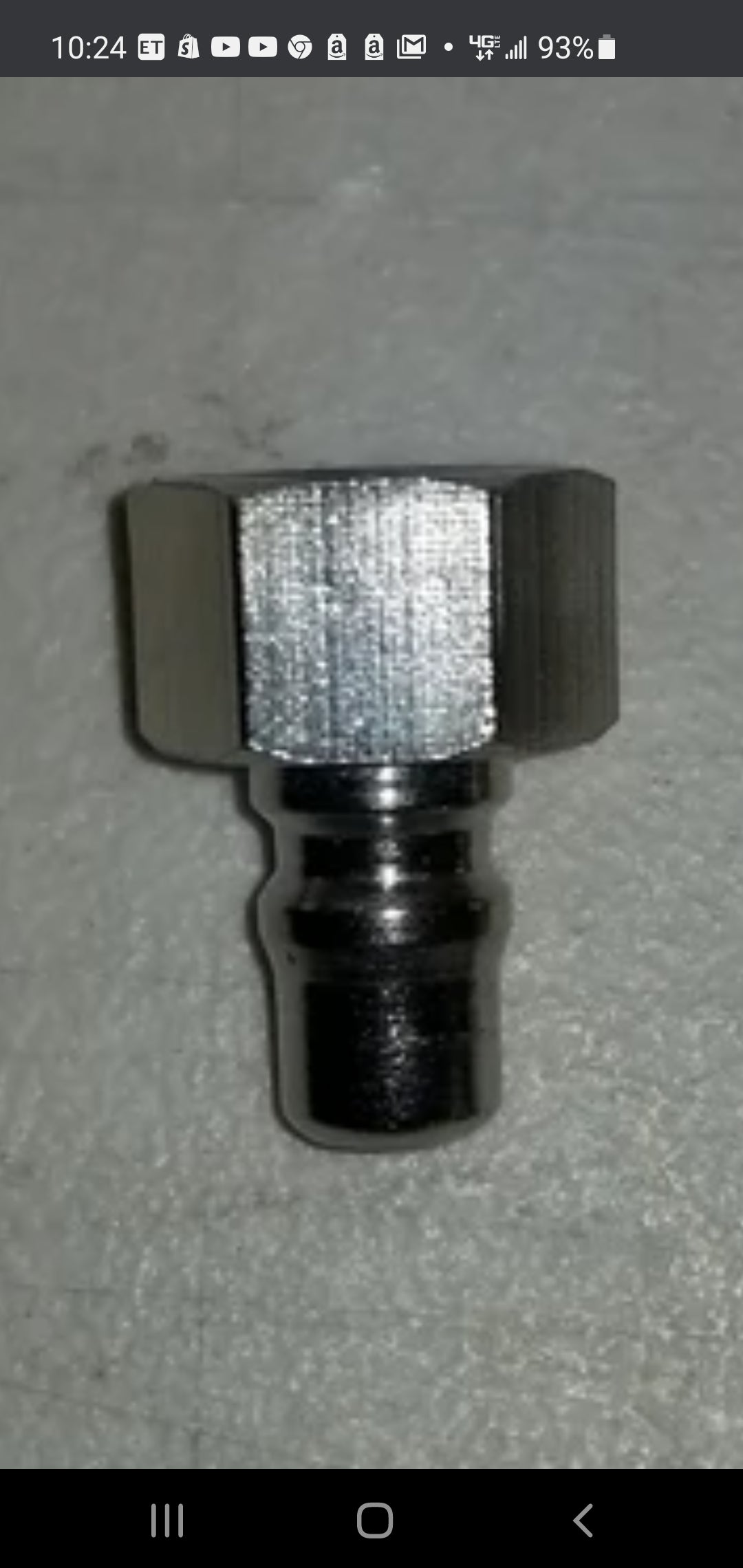 Mini stainless male quick release with female M14 threads