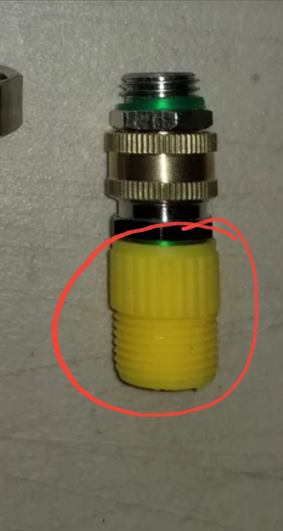 Male M18 to Female M14 Yellow Nylon Adapter