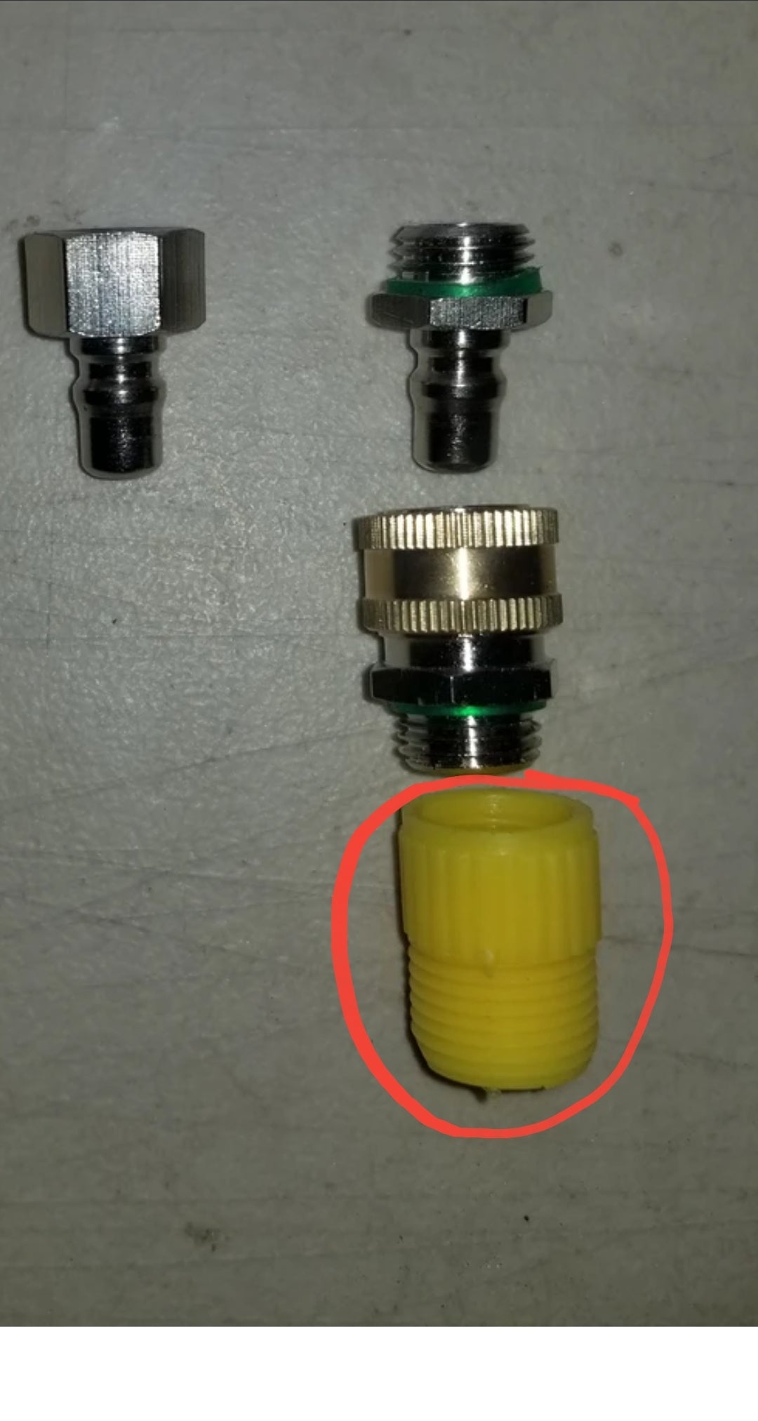 Male M18 to Female M14 Yellow Nylon Adapter